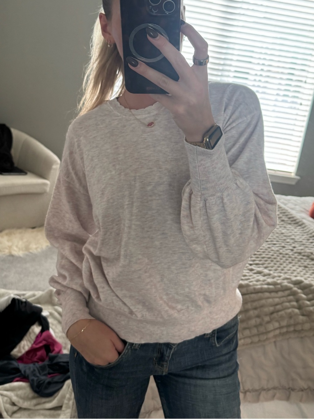 Pink marbled sweater - Picture 2 of 5